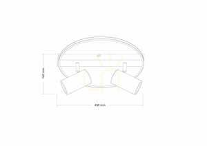 Zuma Line VIENNA CL231045 takarmatur, svart och guld, LED-ring och två spotlights small 1