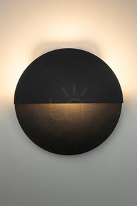 Vägglampa Sigma LUNA M svart stål LED 7W 40862 small 1