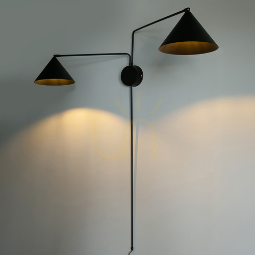 Kontrollera Vägglampa Sigma MAGIC 2xE27 svart 40928