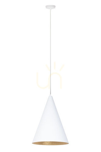 Kontrollera Pendellampa Sigma VESUVIO vit guld E27 35 cm 41026