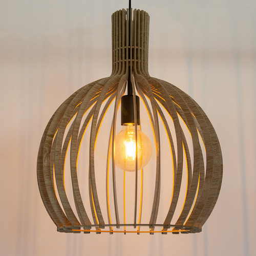 Kontrollera Pendellampa Sigma WINTER L 40954, svart med ekdekor, 1×E27