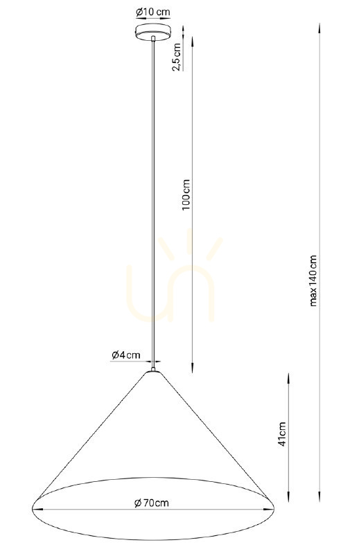 Förhandsvisning Pendellampa Sigma VESUVIO 3xE27 taupe guld 70 cm 41058 Pendellampa Sigma VESUVIO 3xE27 taupe guld 70 cm 41058