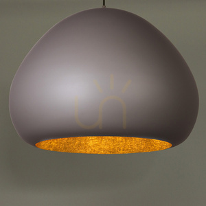 Pendellampa Sigma LAVA taupe guld E27 52 cm 41080 small 1