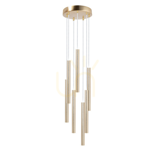 Kontrollera Pendellampa Sigma SOPEL LUX 7xG9 borstat guld 40960