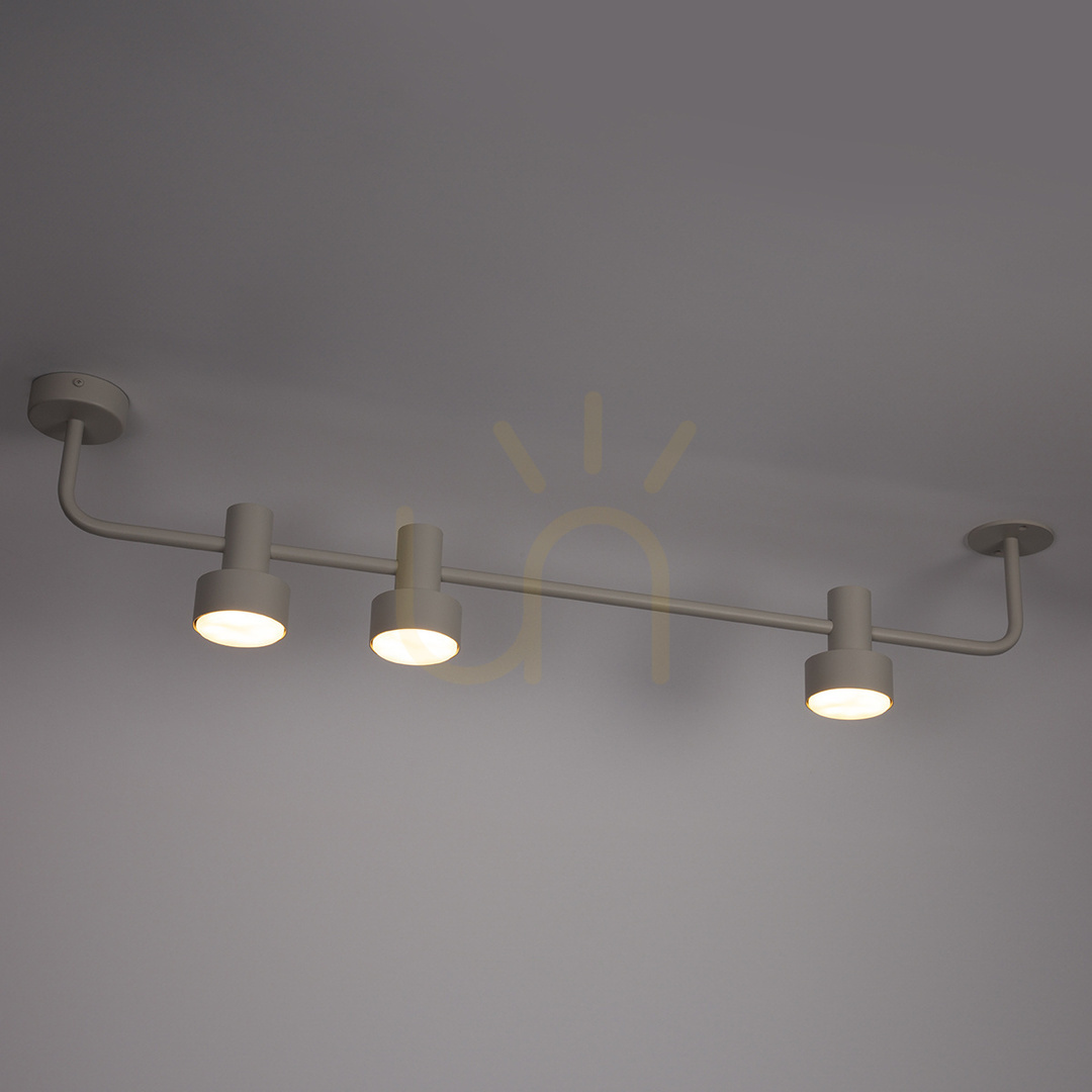 Utsikt Plafond Sigma MONA 3xGX53 grå 97 cm stål 40906 Plafond Sigma MONA 3xGX53 grå 97 cm stål 40906