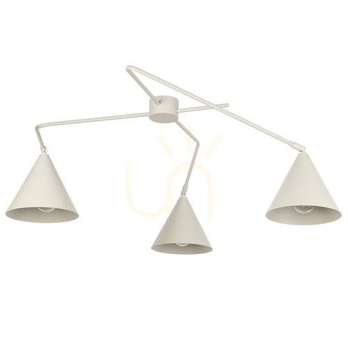 Kontrollera Plafond Sigma GALAXY 3xE27 grå beige, lackerat stål 40942