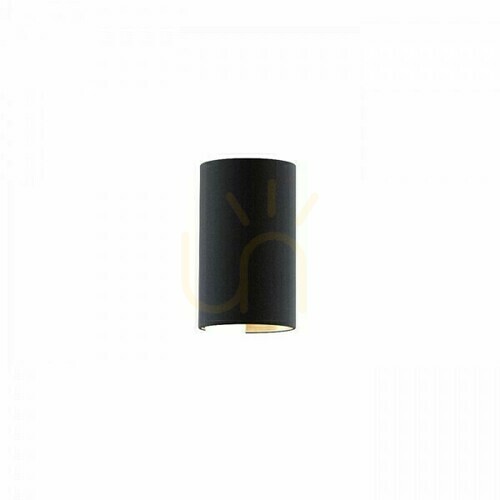 Kontrollera Vägglampa Ron W 15/25 Polycotton Svart/Vit Pcv 230 V Led E27 15