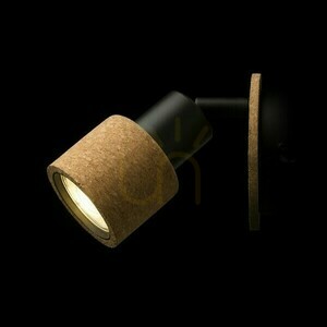 Utanpåliggande vägglampa Astra Cork/Black 230 V Led Gu10 4,5 Watt. small 2