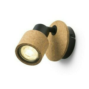 Utanpåliggande vägglampa Astra Cork/Black 230 V Led Gu10 4,5 Watt. small 0