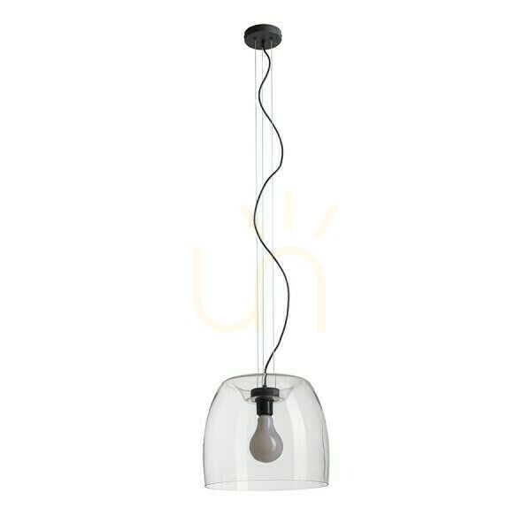 Visa Orlando 35 Taklampa Transparent Glas/Svart 230 V Led E27 24 W. Orlando 35 Taklampa Transparent Glas/Svart 230 V Led E27 24 W.