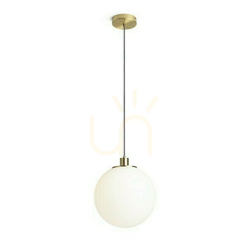 Kontrollera Rendl BOULDER 30 pendellampa i opalglas och borstad mässing, E27, R14394
