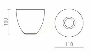 Taklampa REACH vit E27 max 11 W small 5