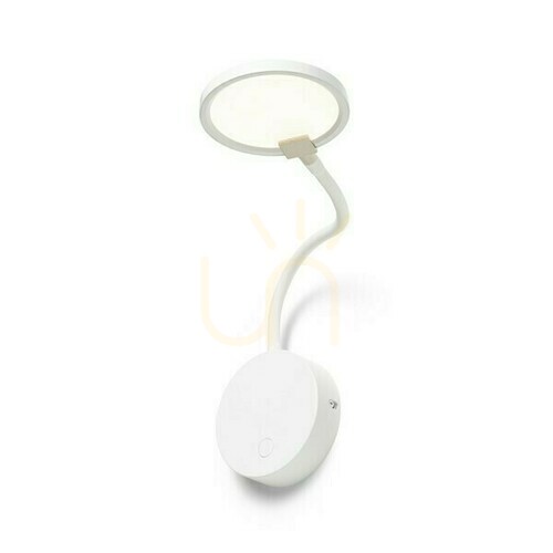 Kontrollera RENDL CELESTE vägglampa vit – LED 4,8W 3000K 480lm, svanhals, strömbrytare på foten, R14278