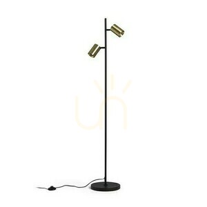 Flynn Ii Golvlampa Svart/Messing Borstad 230 V Led Gu10 2x9 W. 5 Flynn Ii Golvlampa Svart/Messing Borstad 230 V Led Gu10 2x9 W. small 5