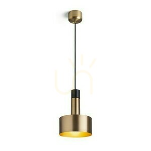 Divina Pendellampa Mässing/Dekor Svart 230 V Led E27 5 W. small 0