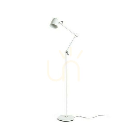 Kontrollera Rendl Danny golvlampa vit / matt nickel E14 5 W R14189