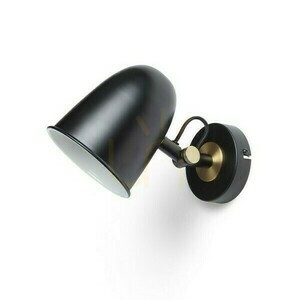 Danny Utanpåliggande vägglampa Svart mässing 230 V Led E14 5 W. small 0