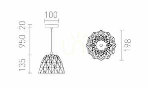 Pendellampa NAPLES i betong geometrisk Ø19,8 cm E27 Rendl R14183 small 6