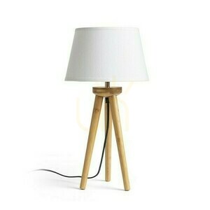 Rendl BASCO bordslampfot i bambu E27 R14146 small 2