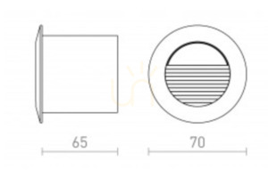 Marco 70 Antracit infälld utomhusarmatur 230 V Led 3 W Ip65 3000 K small 5