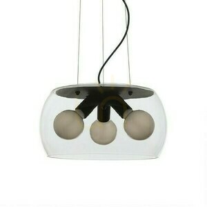 Amanda Pendellampa Svart matt klarglas 230 V Led E27 3x15 W. small 3