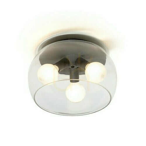 Kontrollera Plafond Amanda Taklampa Svart Matt Klarglas 230 V Led E27 3x15 W.