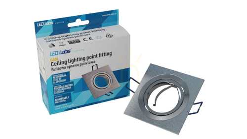 Kontrollera LED Labs GABI 20-1320-06 borstad silver justerbar infällnadsram 90 mm hål 67 mm