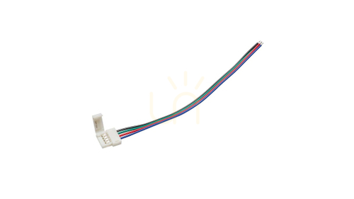 Kontrollera RGB-tejpkontakt 10mm 1-sidig snap-in. trådbunden