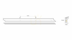 Neon LED Flex 3Y 4x10 140 LED/m 12W/m 24V RED, 5m small 1