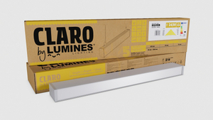 LUMINES Claro silverfärgad anodarmatur. 4000K 120cm small 2