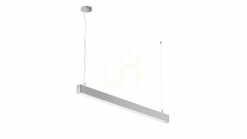 Kontrollera LUMINES Claro silverfärgad anodarmatur. 4000K 120cm
