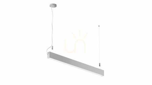 Kontrollera LUMINES Dulio silverfärgad anodarmatur. 4000K 120cm