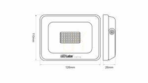 DRAGO 20W NW IP65 SLIM LED-strålkastare small 1