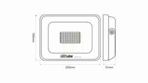 DRAGO 50W NW IP65 SLIM LED-strålkastare small 1