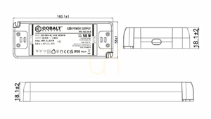 CobaltElectro PFV 12V 50W IP20 B LED strömförsörjning. small 1