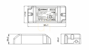 CobaltElectro PFV 12V 8W IP20 B LED strömförsörjning. small 1