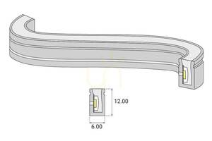 BERGMEN Neon Flex HXS grön LED-neon, 24 V DC, 10 W/m, 1 m small 3