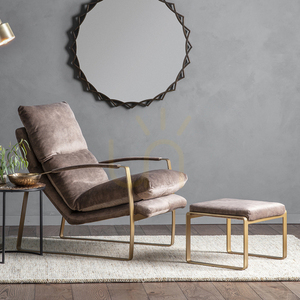 Gallery Direct Fabien Mineral loungefåtölj, tyg, 65 × 96 × 92 cm small 3