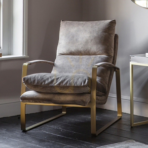 Gallery Direct Fabien Mineral loungefåtölj, tyg, 65 × 96 × 92 cm small 4