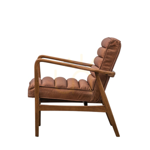 Datsun fåtölj i vintagebrunt läder 70 × 76 × 80 cm – Gallery Direct small 4