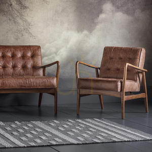 Gallery Direct Humber Vintage Brown fåtölj i läder med ekram small 2