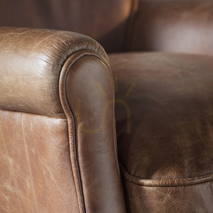 Gallery Direct Mr. Paddington fåtölj i Vintage Brown läder och ask small 2
