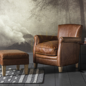 Gallery Direct Mr. Paddington fåtölj i Vintage Brown läder och ask small 3