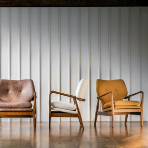 Gallery Direct Jensen ockrafärgad fåtölj i ek, mid-century 73 × 71 × 85 cm small 2