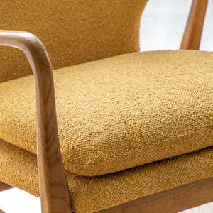 Gallery Direct Jensen ockrafärgad fåtölj i ek, mid-century 73 × 71 × 85 cm small 3