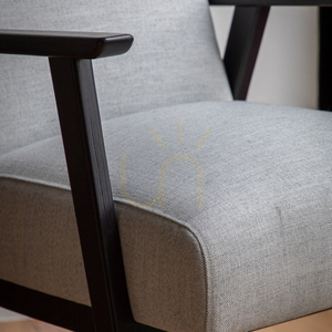 Gallery Direct Neyland Stone fåtölj med svart ram 61 × 73 × 80,5 cm small 3
