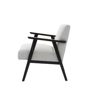 Gallery Direct Neyland Stone fåtölj med svart ram 61 × 73 × 80,5 cm small 5