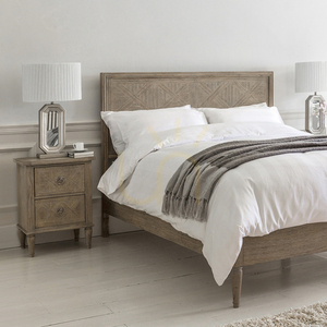 Gallery Direct Mustique sängbord med 2 lådor i naturligt minditrä, 50 × 40 × 66,5 cm small 4