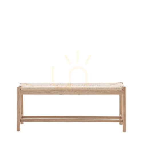 Kontrollera Bänk Gallery Direct Eton natur 110 cm bok och rep