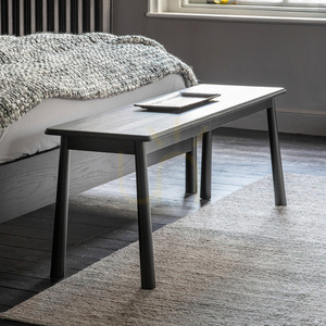 Bänk Gallery Direct Wycombe svart ek 130 cm small 1